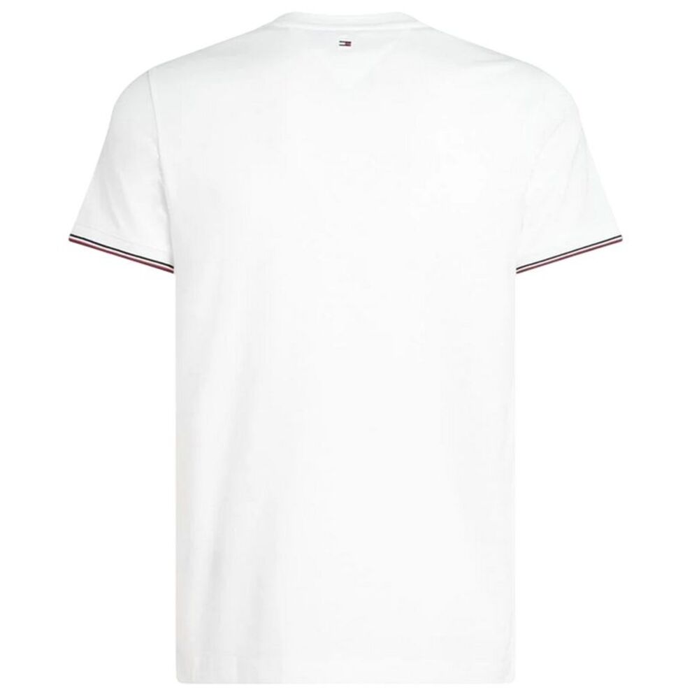 Tommy Hilfiger Mens Logo Tipped Slim T-Shirt / White - Picture 2 of 5